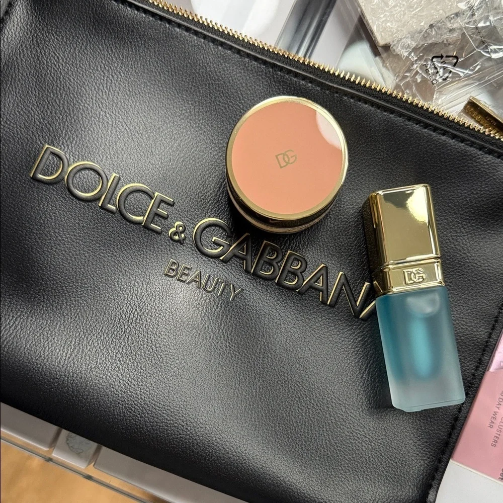 Dolce & Gabbana Luxury Set with Black Pouch and Gold Accents